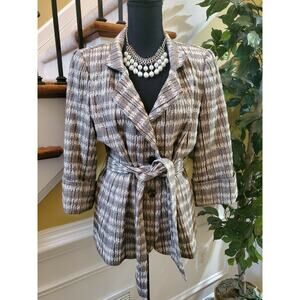 Harve Bernard Black Belted Jacket Size 10